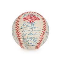 A 1995-96 Atlanta Braves Team Signed Autograph Baseball (Beckett Authentication Services)