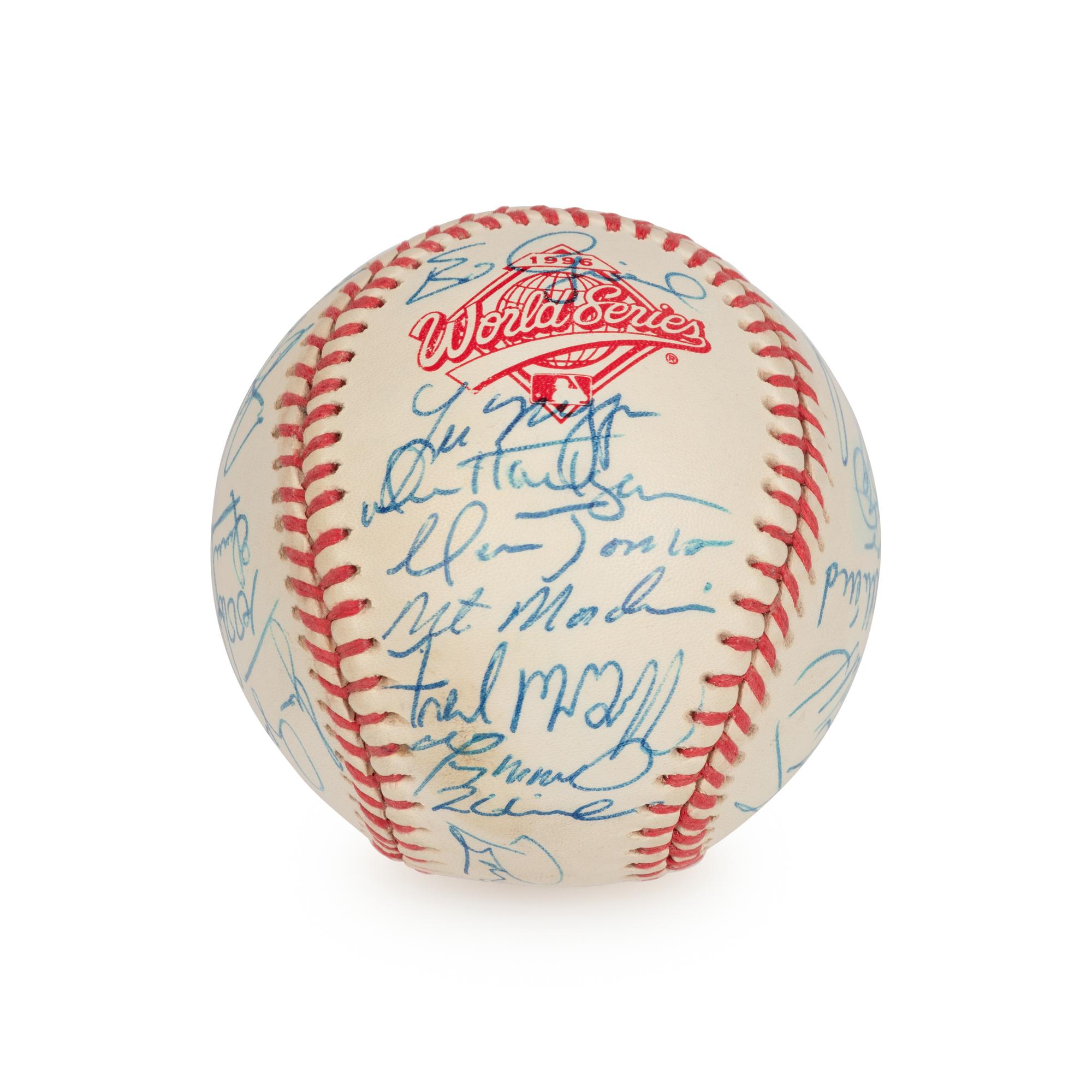A 1995-96 Atlanta Braves Team Signed Autograph Baseball (Beckett Authentication Services)