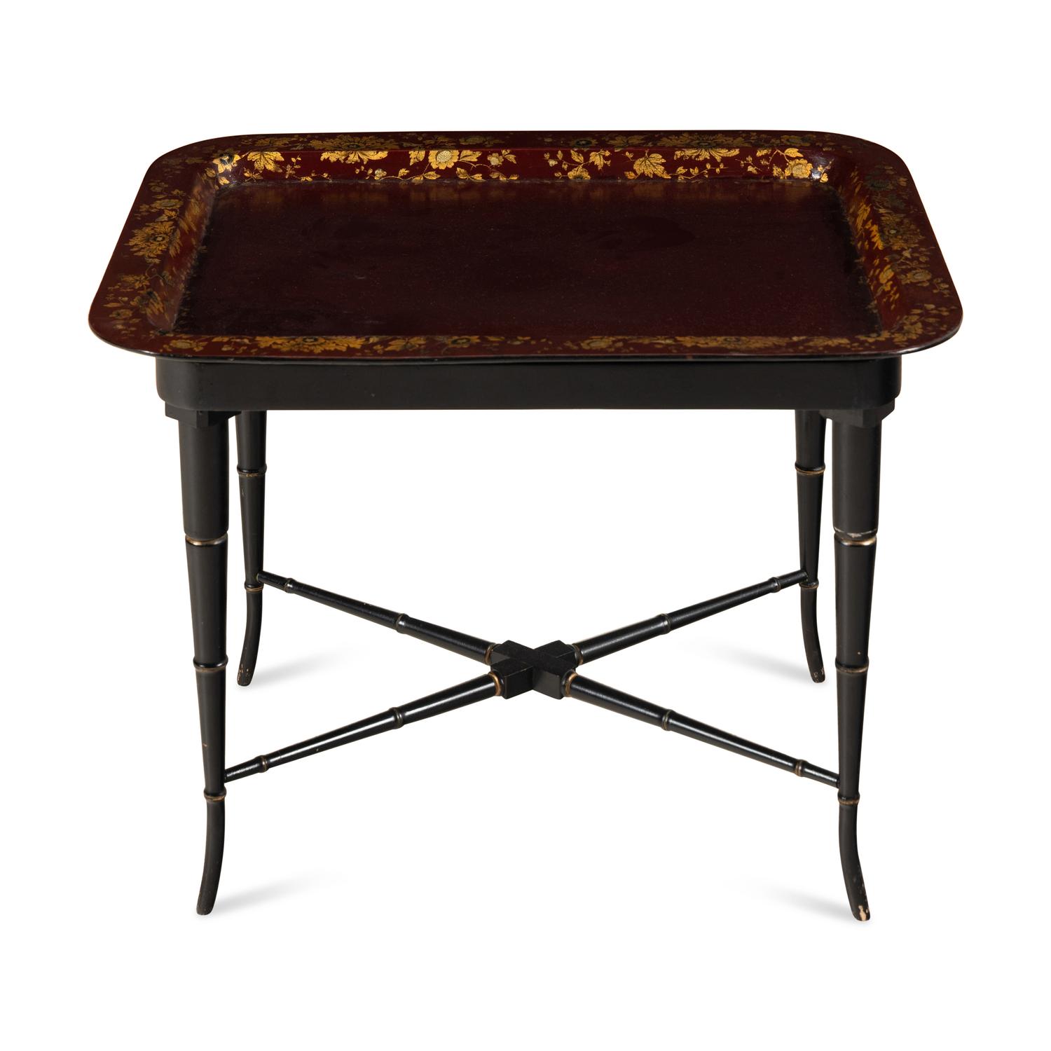 An English Papier Mache Tray Table