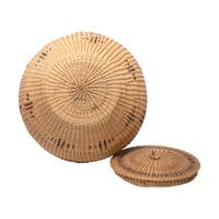 Paiute / Washoe Polychrome Lidded Basket