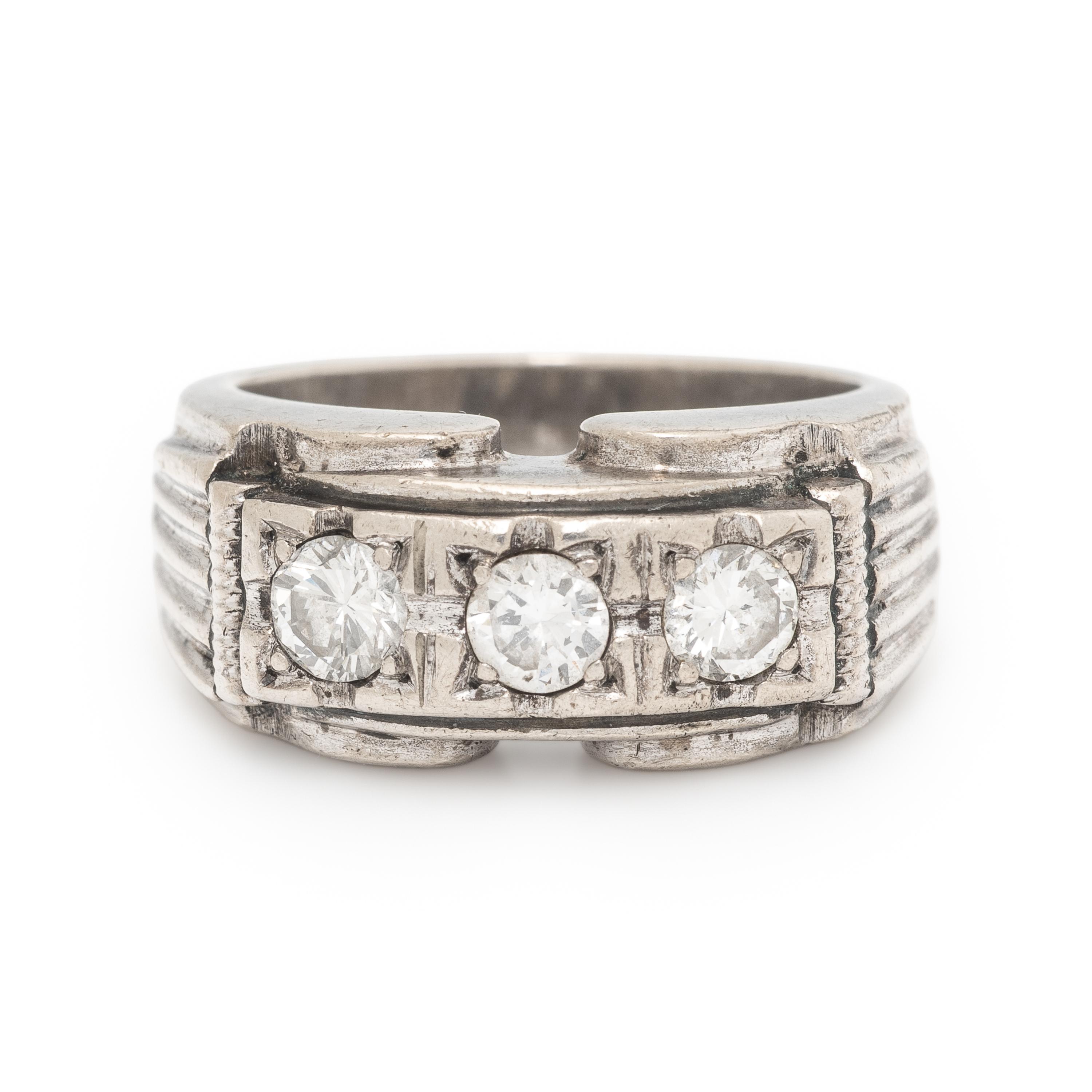 Diamond and White Gold Ring