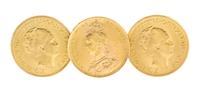 Three European Gold Coins