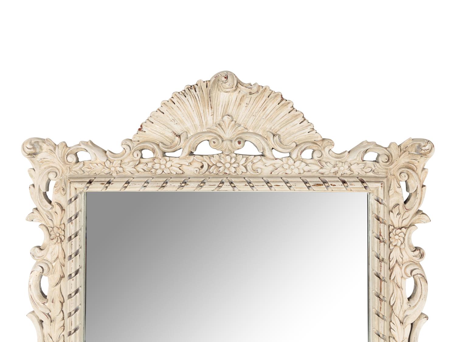 An ltalian White-Painted Mirror