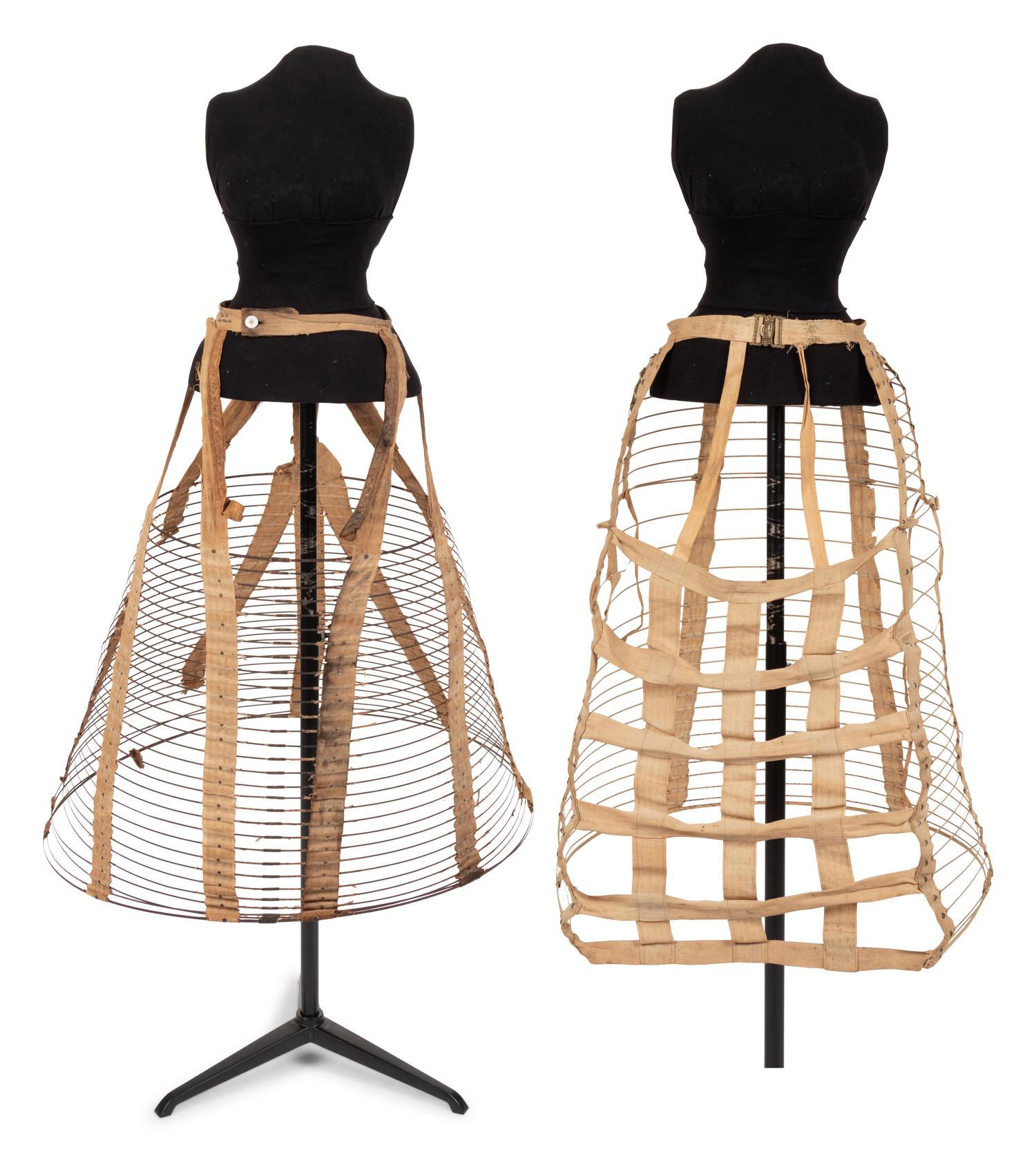 Two Late 19th Century Understructures: One 1860 Crinoline, One 1885 Bustle.