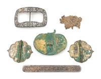 A Group of Six Metal Articles
