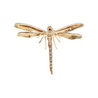 ENAMEL, DIAMOND AND MULTIGEM ARTICULATED DRAGONFLY BROOCH