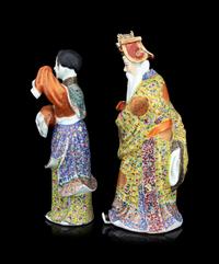 Two Chinese Famille Rose Porcelain Immortal Figures