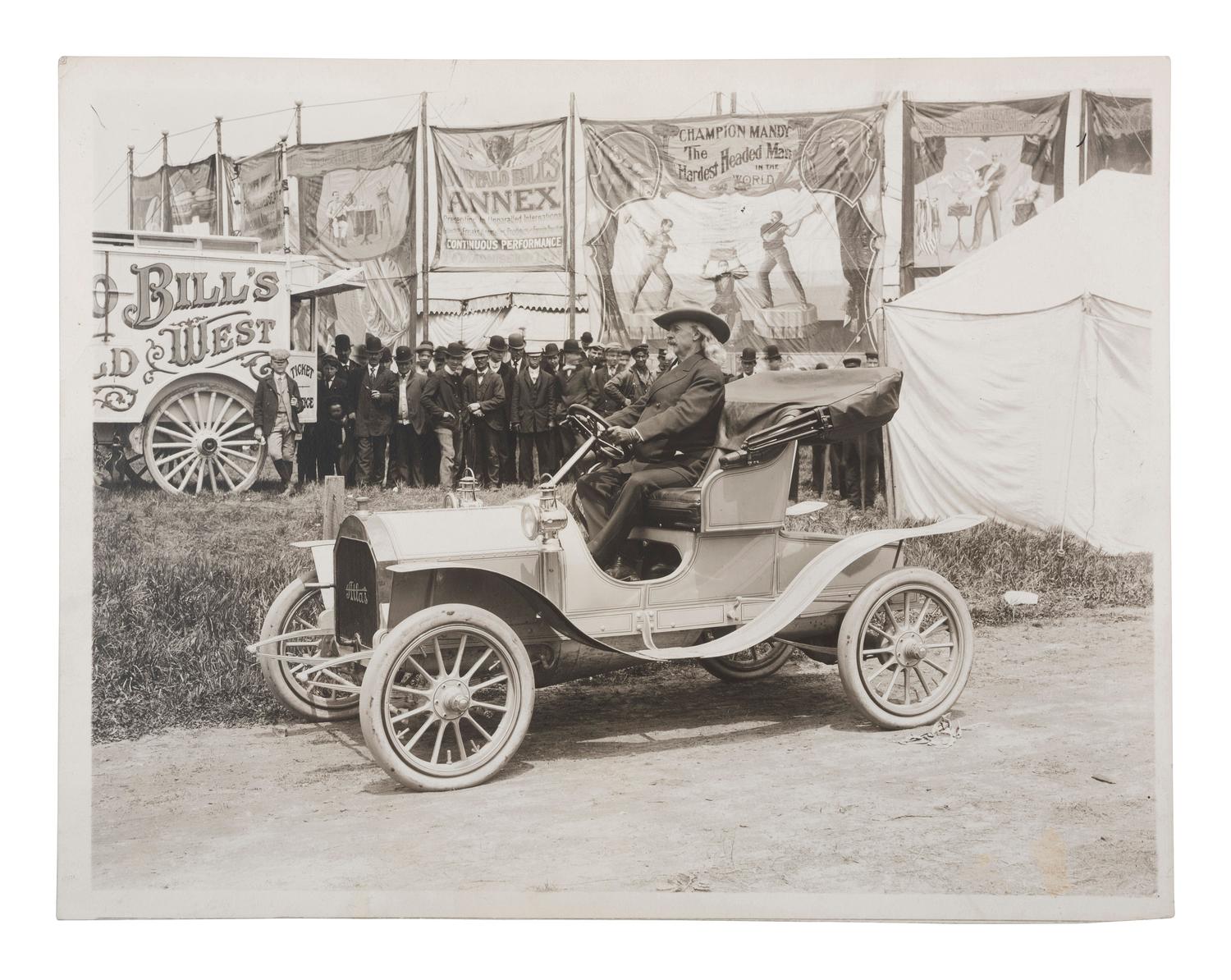 [CODY, William F. "Buffalo Bill" (1846-1917)]. A group of 8 items highlighted by 6 photographs of "Buffalo Bill," comprising: