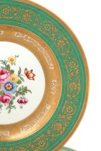 A Set of Twelve Crown Staffordshire Porcelain Dinner Plates