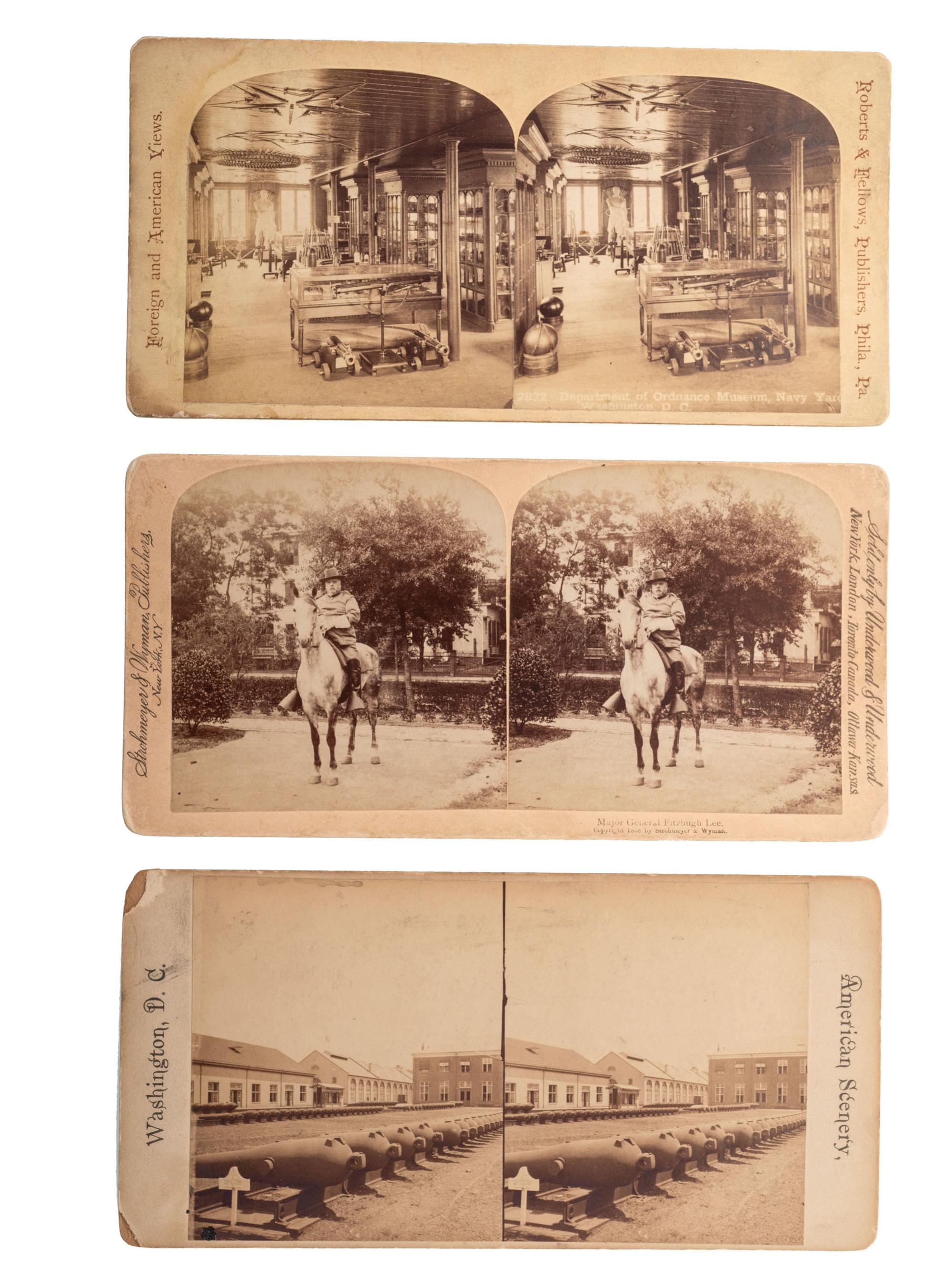 [CIVIL WAR]. A group of 25 stereoviews, highlighted by images of the US Navy Yard, Washington, DC, incl. monitors, and cannon, and views of St. Augustine, Florida.