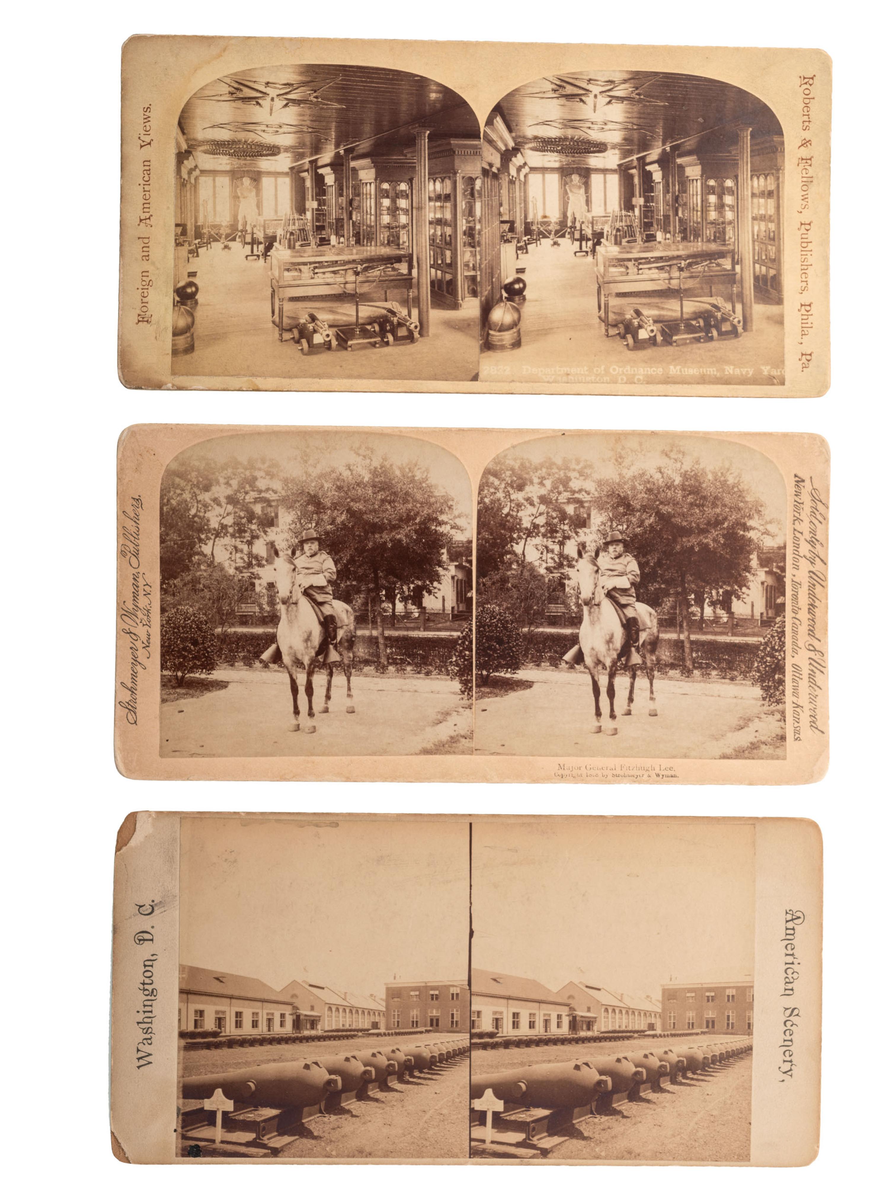 [CIVIL WAR]. A group of 25 stereoviews, highlighted by images of the US Navy Yard, Washington, DC, incl. monitors, and cannon, and views of St. Augustine, Florida.