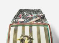 A Wedgwood Argenta Ware "Sardinia" Boat-Form Sardine Box, UK, 1878