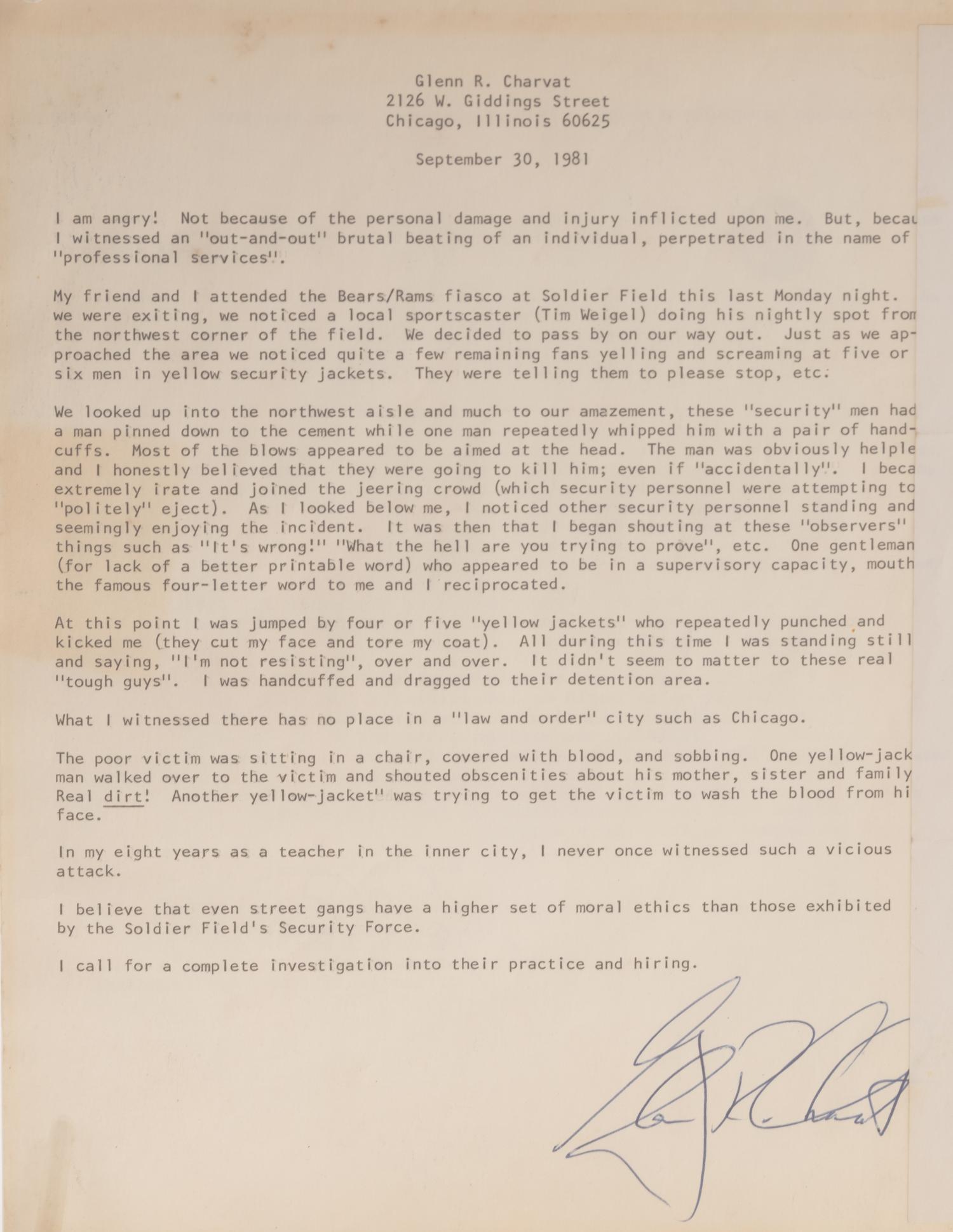 A Group of George Halas Documents With Fascinating Content