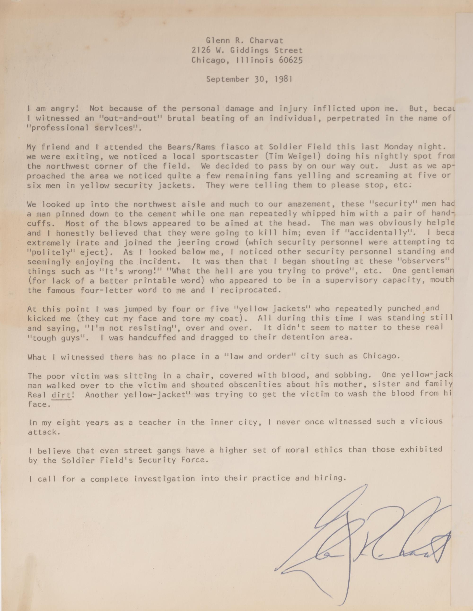 A Group of George Halas Documents With Fascinating Content
