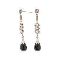 ONYX AND DIAMOND EARRINGS