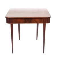A George III Style Flip-Top Games Table Height 30 1/2 x width 34 1/2 x depth 17 inches (closed).
