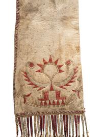 Eastern Sioux Quilled Hide Tobacco Bag, Published
