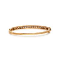 SAPPHIRE AND YELLOW GOLD BANGLE BRACELET
