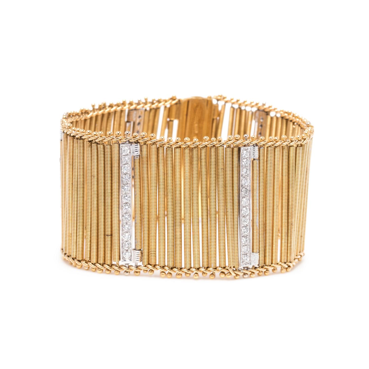 YELLOW GOLD AND DIAMOND BRACELET