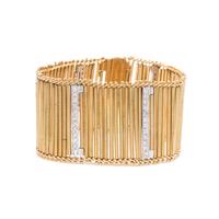 YELLOW GOLD AND DIAMOND BRACELET
