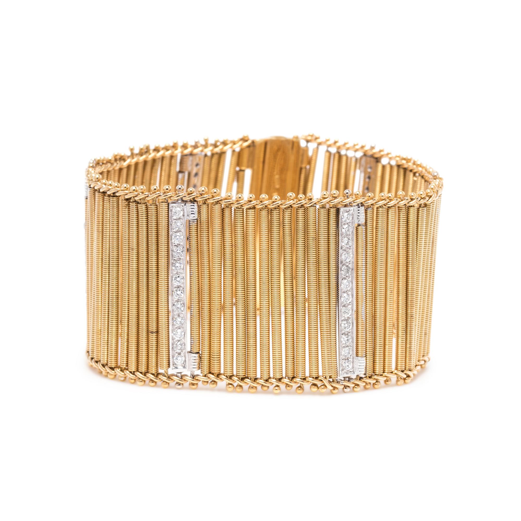 YELLOW GOLD AND DIAMOND BRACELET