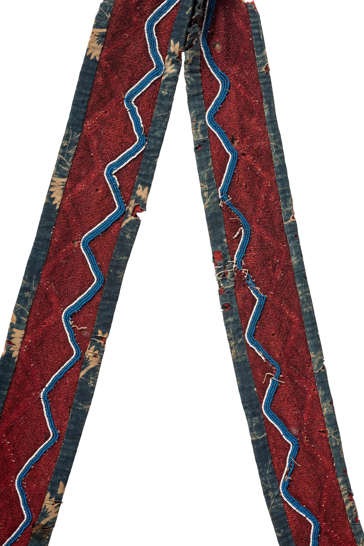 Northern Plains Beaded Wool Strap, with Powder Horn and Measure