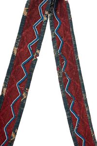 Northern Plains Beaded Wool Strap, with Powder Horn and Measure