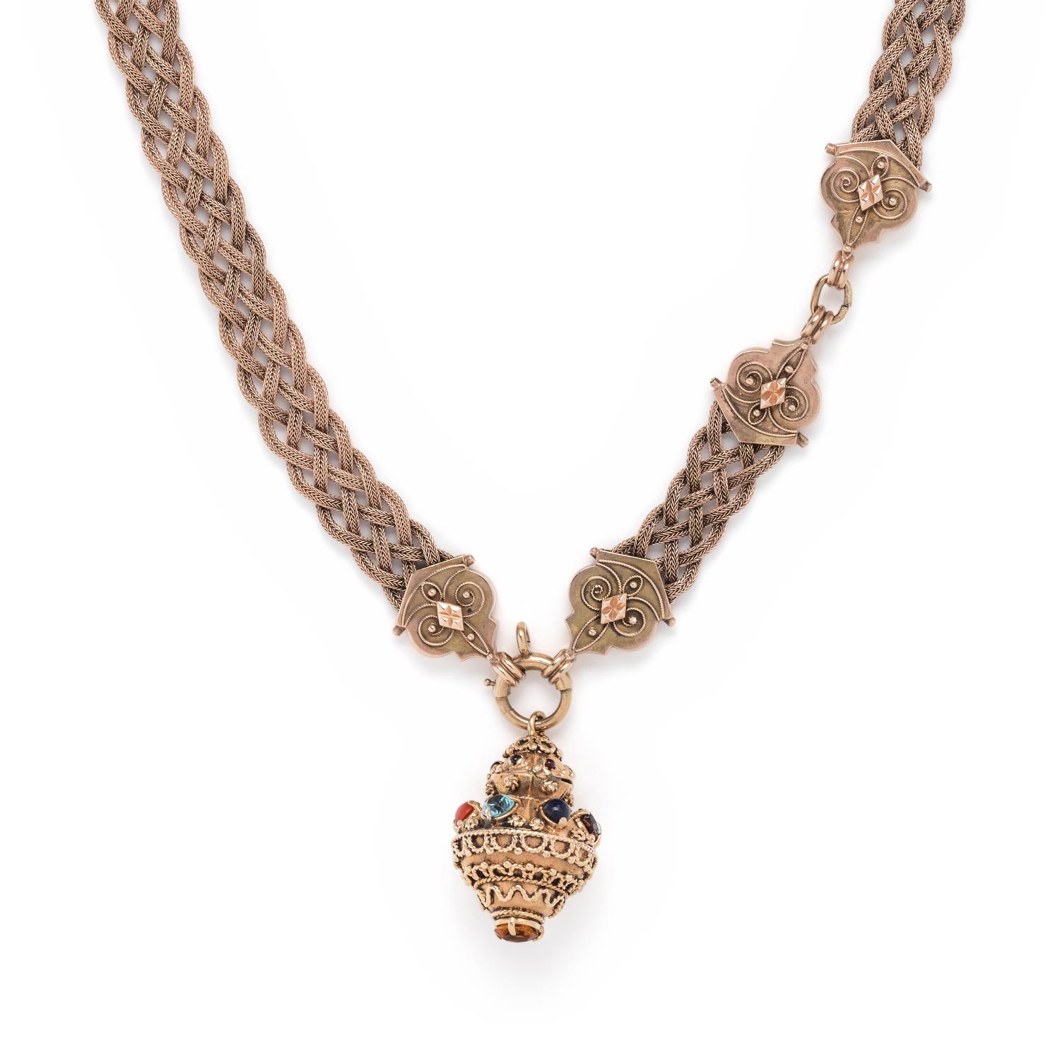 BICOLOR GOLD PENDANT/NECKLACE