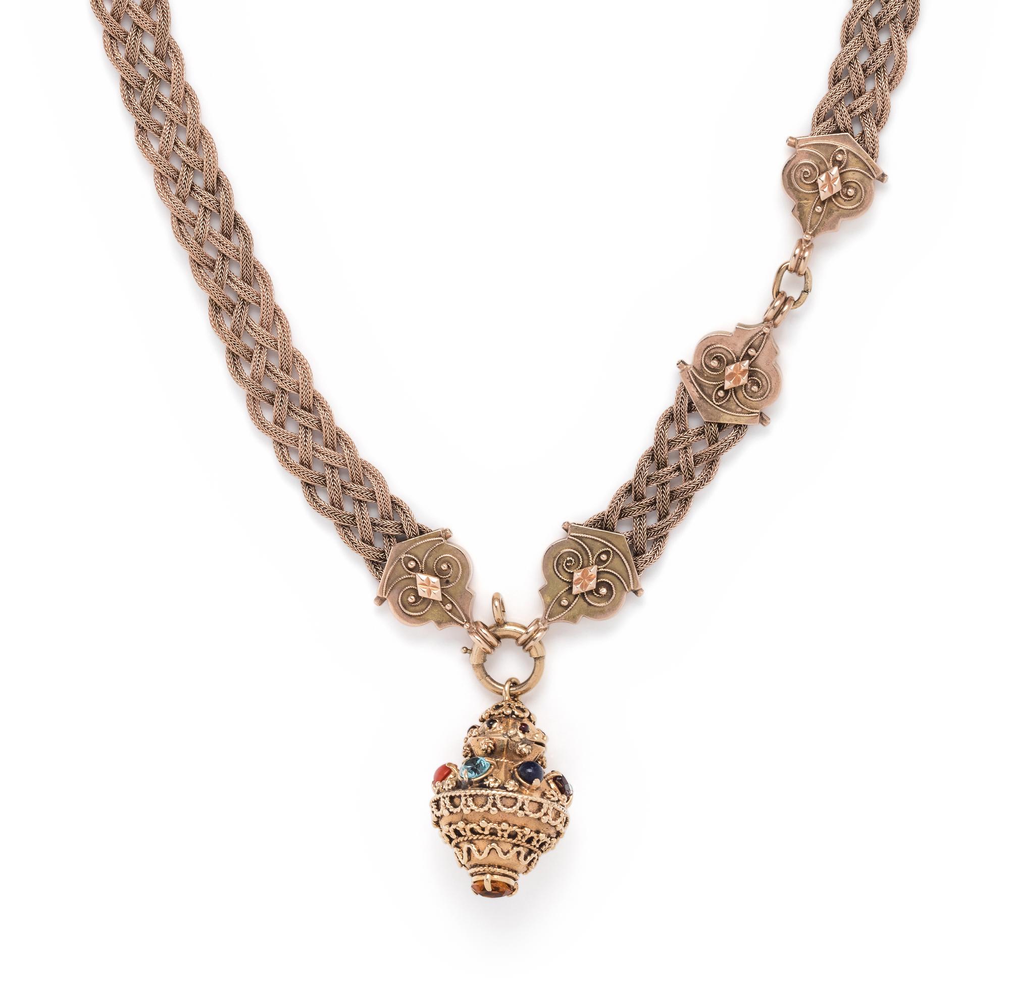 BICOLOR GOLD PENDANT/NECKLACE