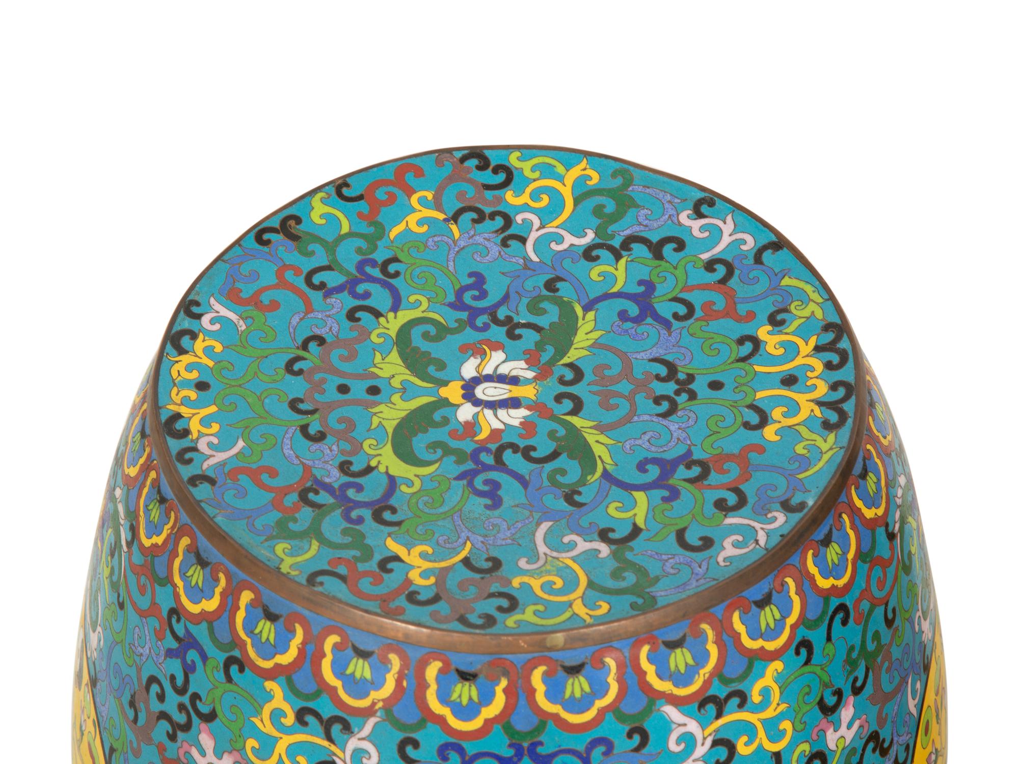 A Pair of Chinese Cloisonné Garden Seats