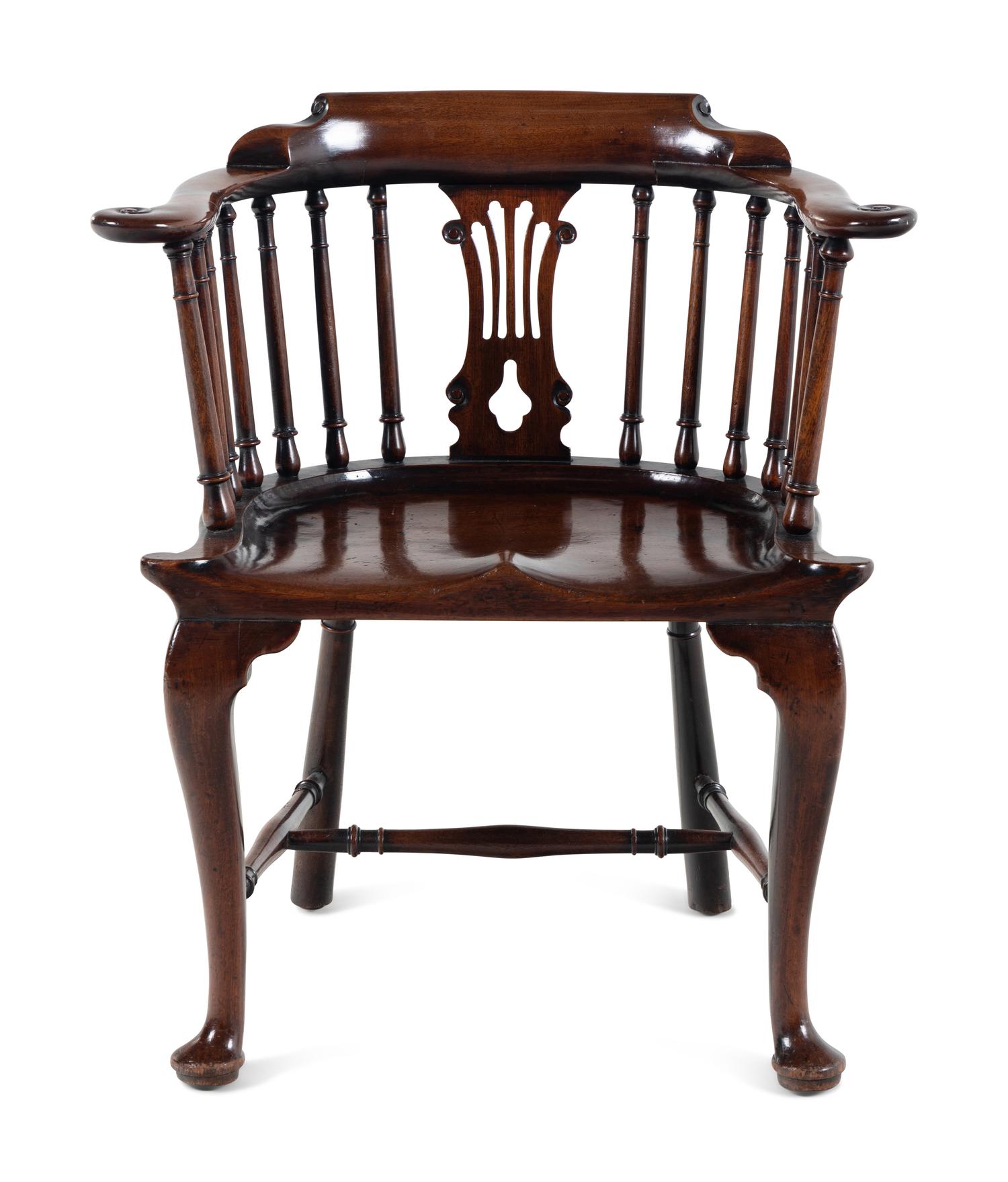 An Edwardian Mahogany Bureau Chair