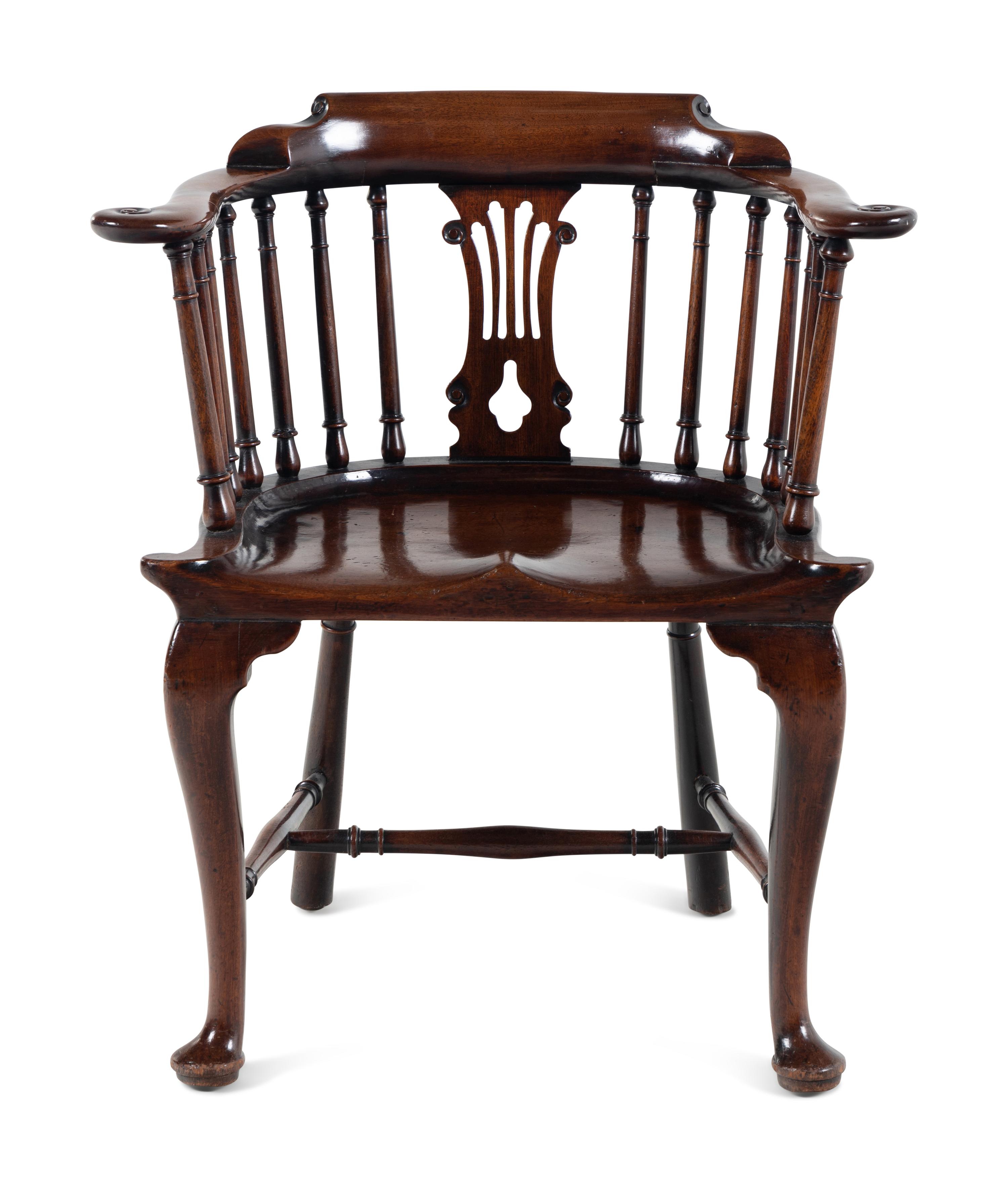 An Edwardian Mahogany Bureau Chair