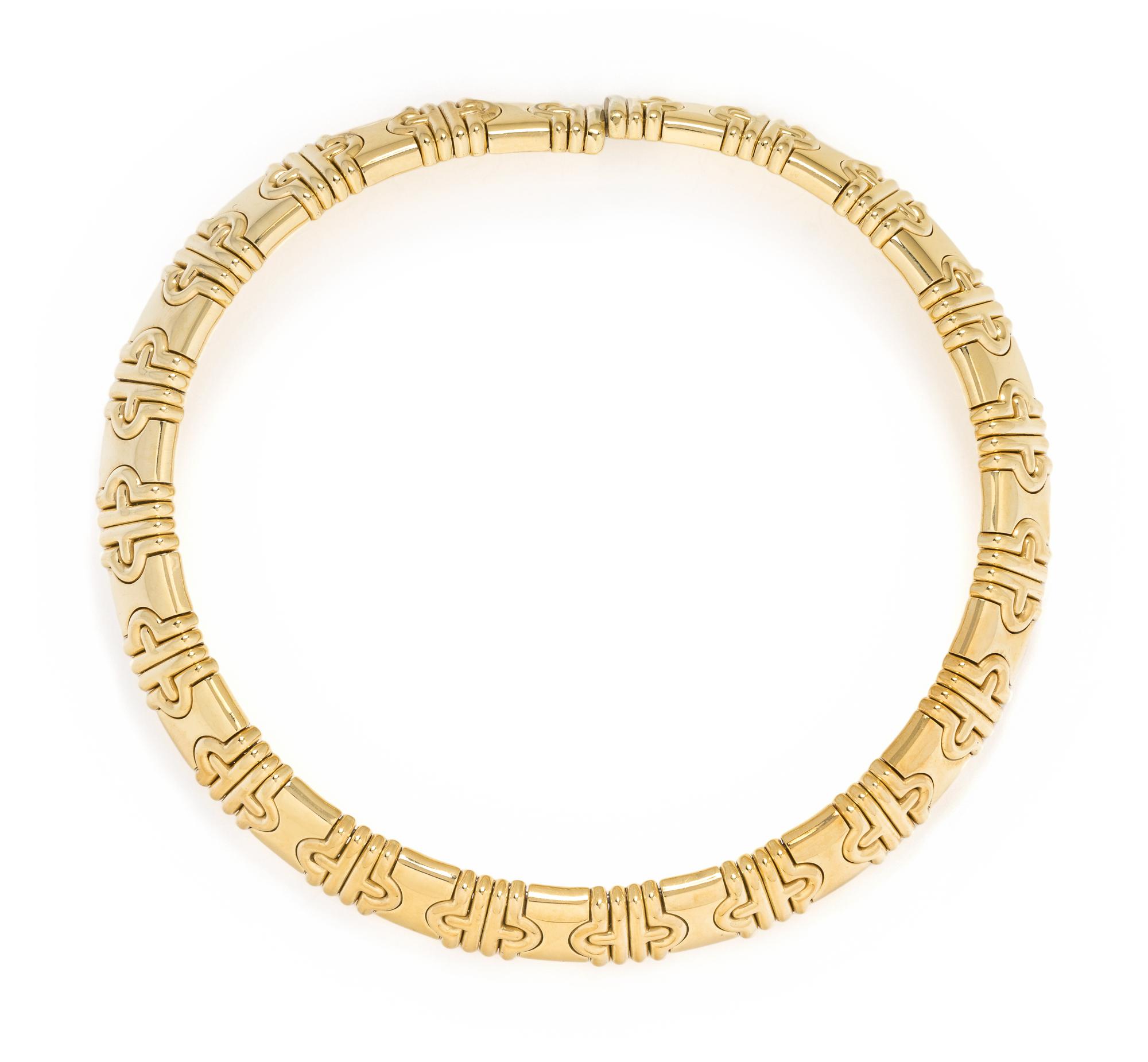 YELLOW GOLD COLLAR NECKLACE