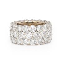 Three Row Diamond Eternity Band