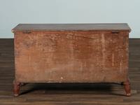 A Country Red and Grain Painted Poplar Blanket Chest