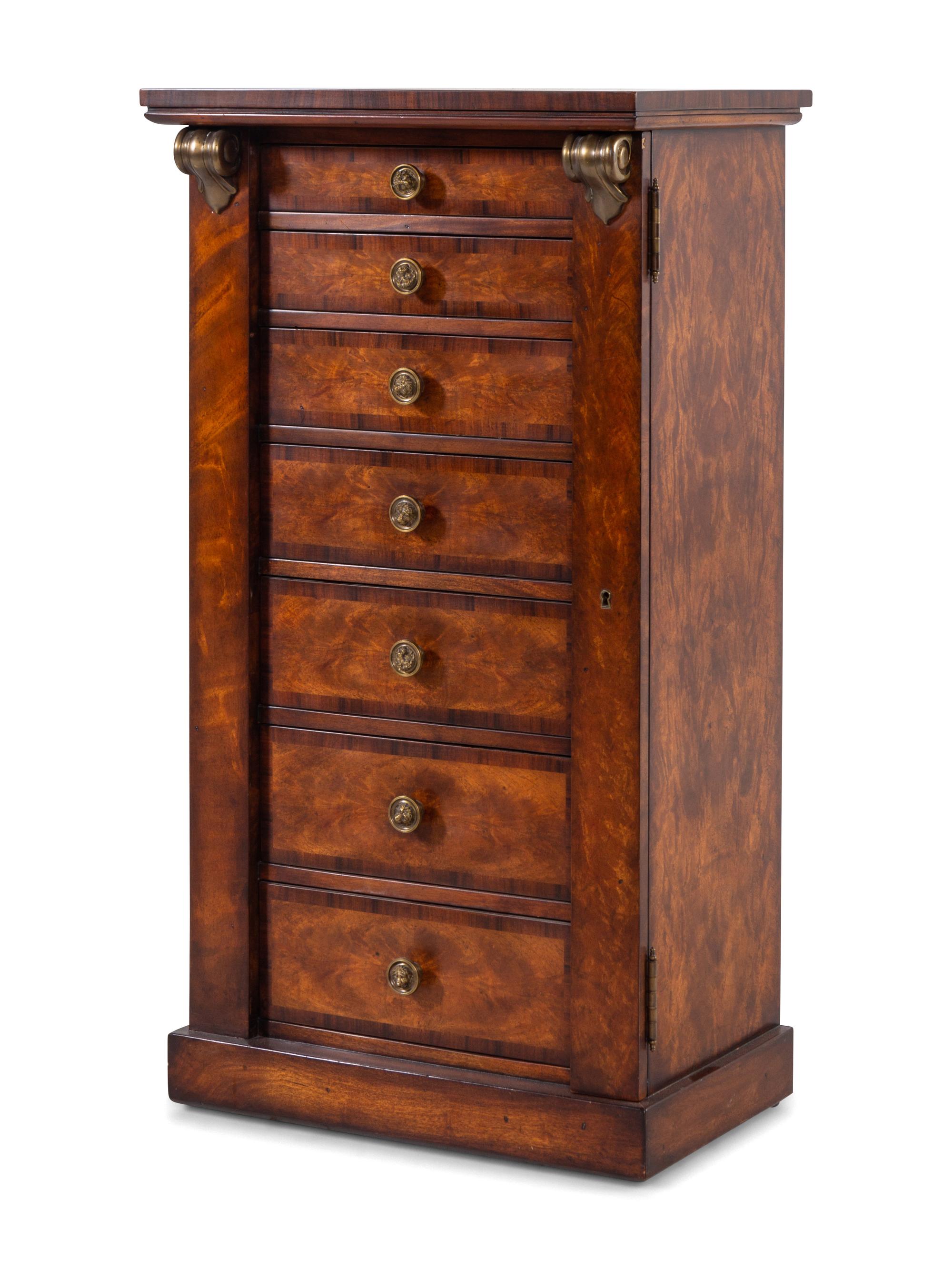 An English Burlwood Wellington Chest