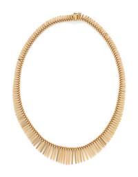 YELLOW GOLD FRINGE NECKLACE