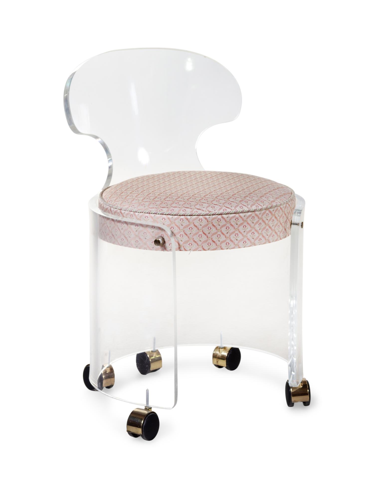 An Acrylic Dressing Chair