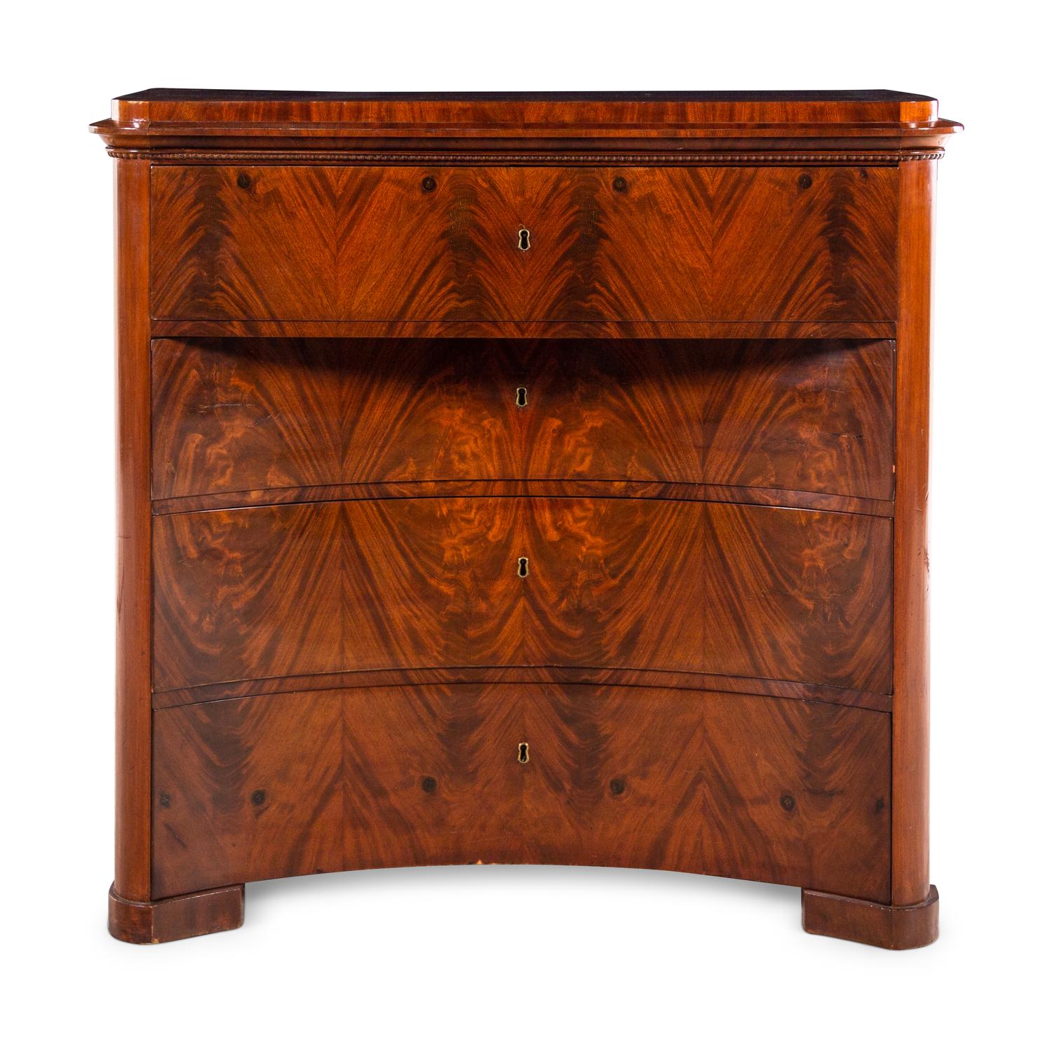 A Northern European Mahogany Commode