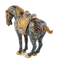 A Chinese Cloisonné Model of a Horse