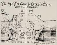 (Cartoon Art) HIGGINS, Jack (1954). A group of 7 cartoons by Jack Higgins, comprising: