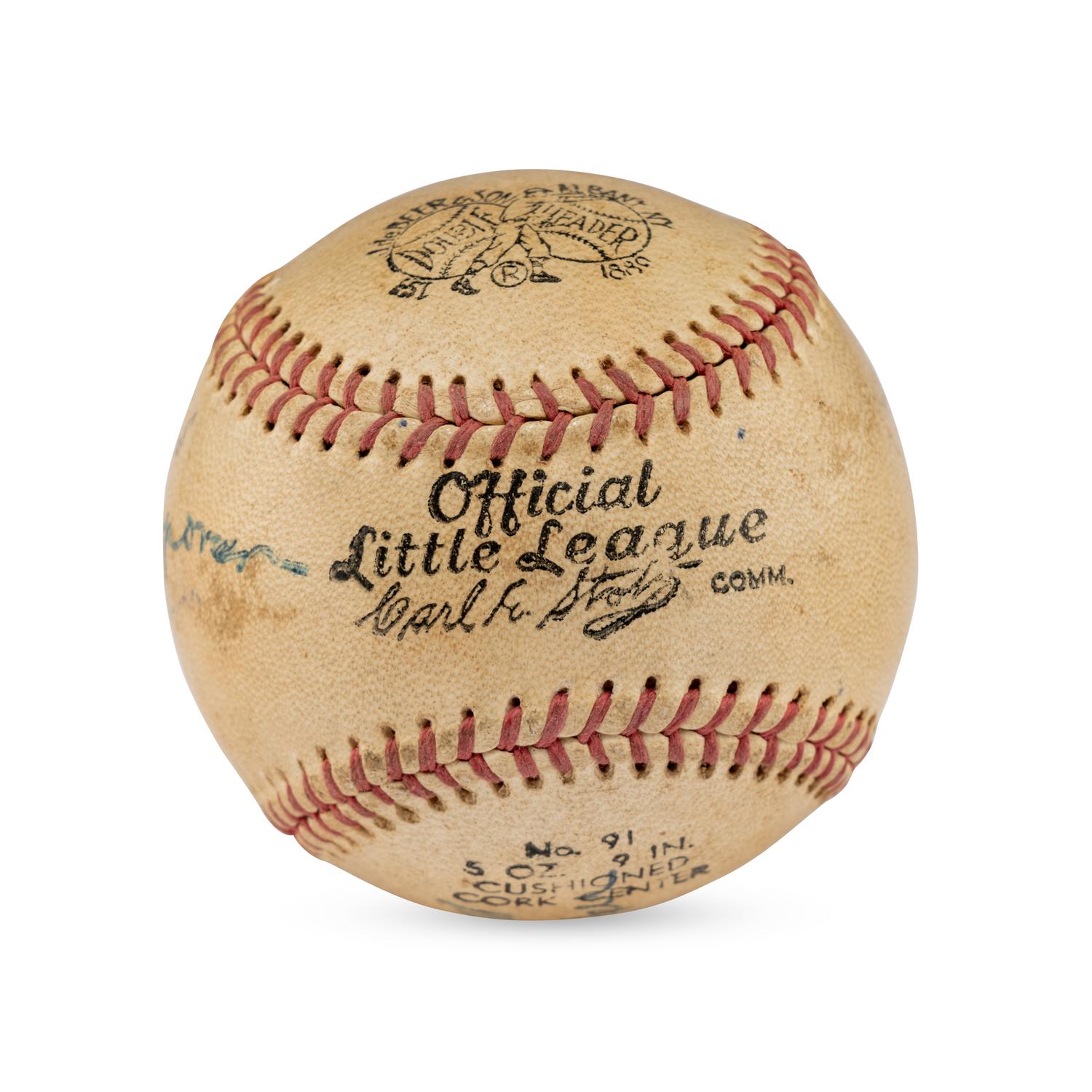 A 1955 Hall of Fame Induction Signed Autograph Baseball Featuring Joe DiMaggio (Beckett Authentication Services Letter of Authenticity)