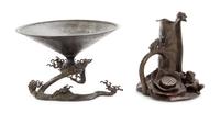 Two Bronze Stands Height of larger 6 1/2 inches. — 19TH CENTURY