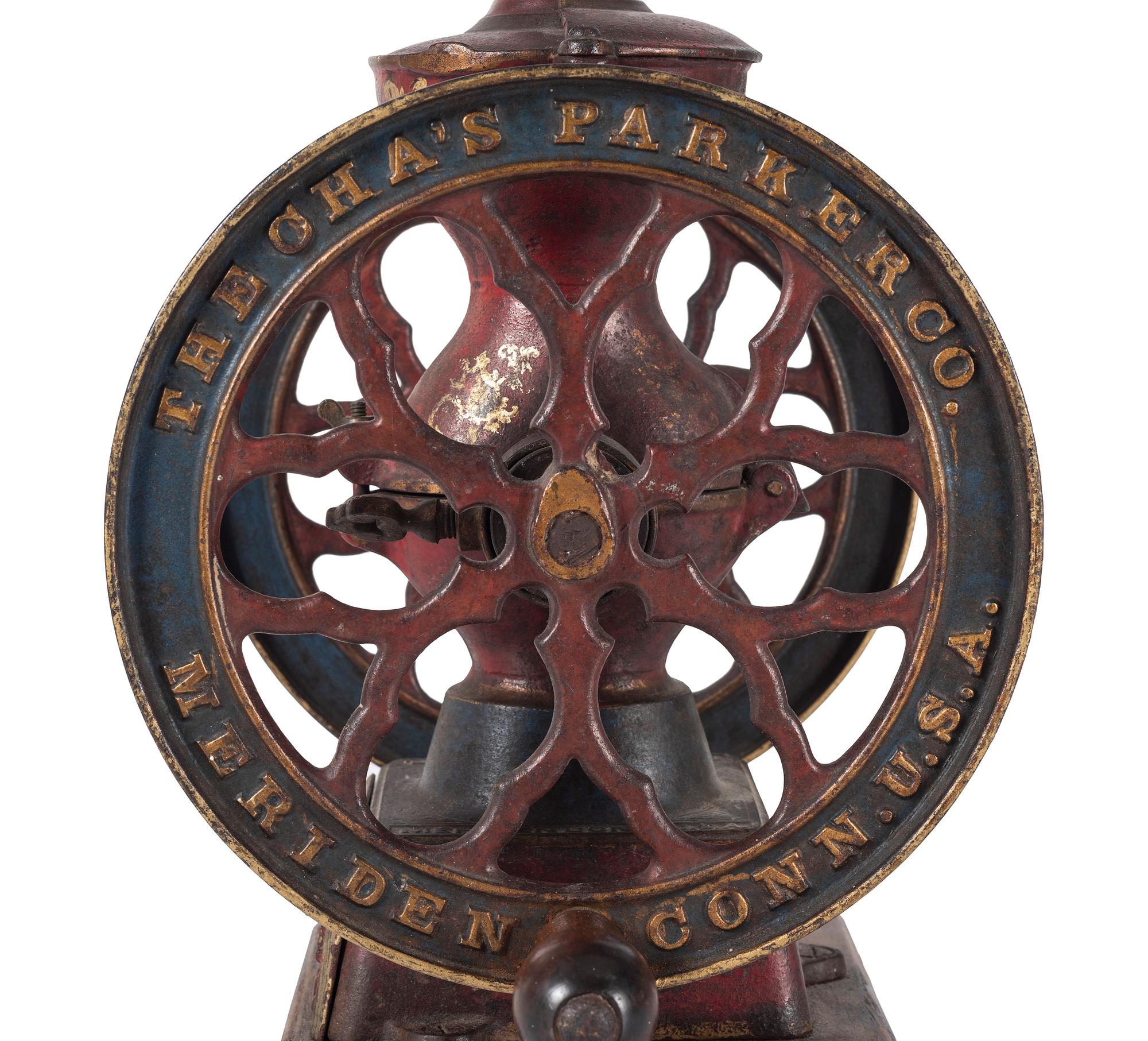 A Charles Parker Model 200 Painted Cast Iron Coffee Mill