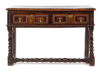 A Charles II Oak Console Table Height 33 x width 51 x depth 20 inches. — LATE 17TH/EARLY 18TH CENTURY