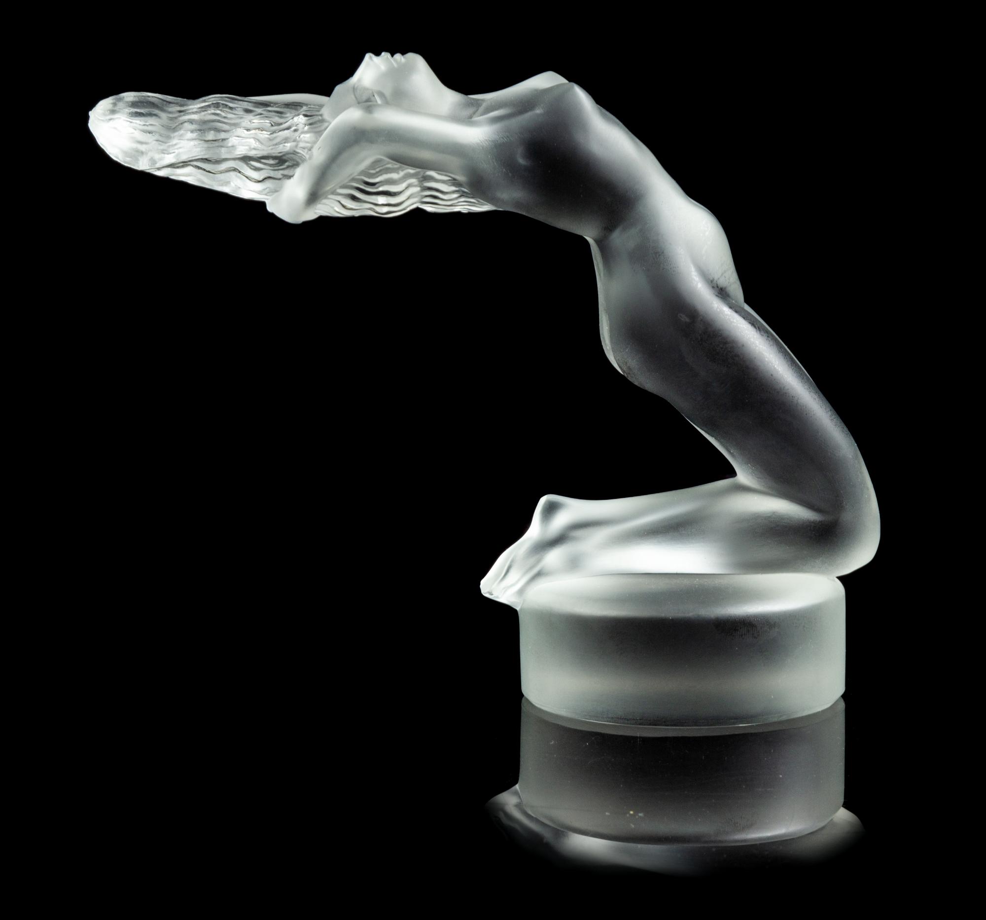 A Lalique Molded and Frosted Glass Figure
