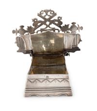 A Russian Silver Throne Salt, Mark of Ivan Manilov, Kostroma, Late 19th/Early 20th Century,