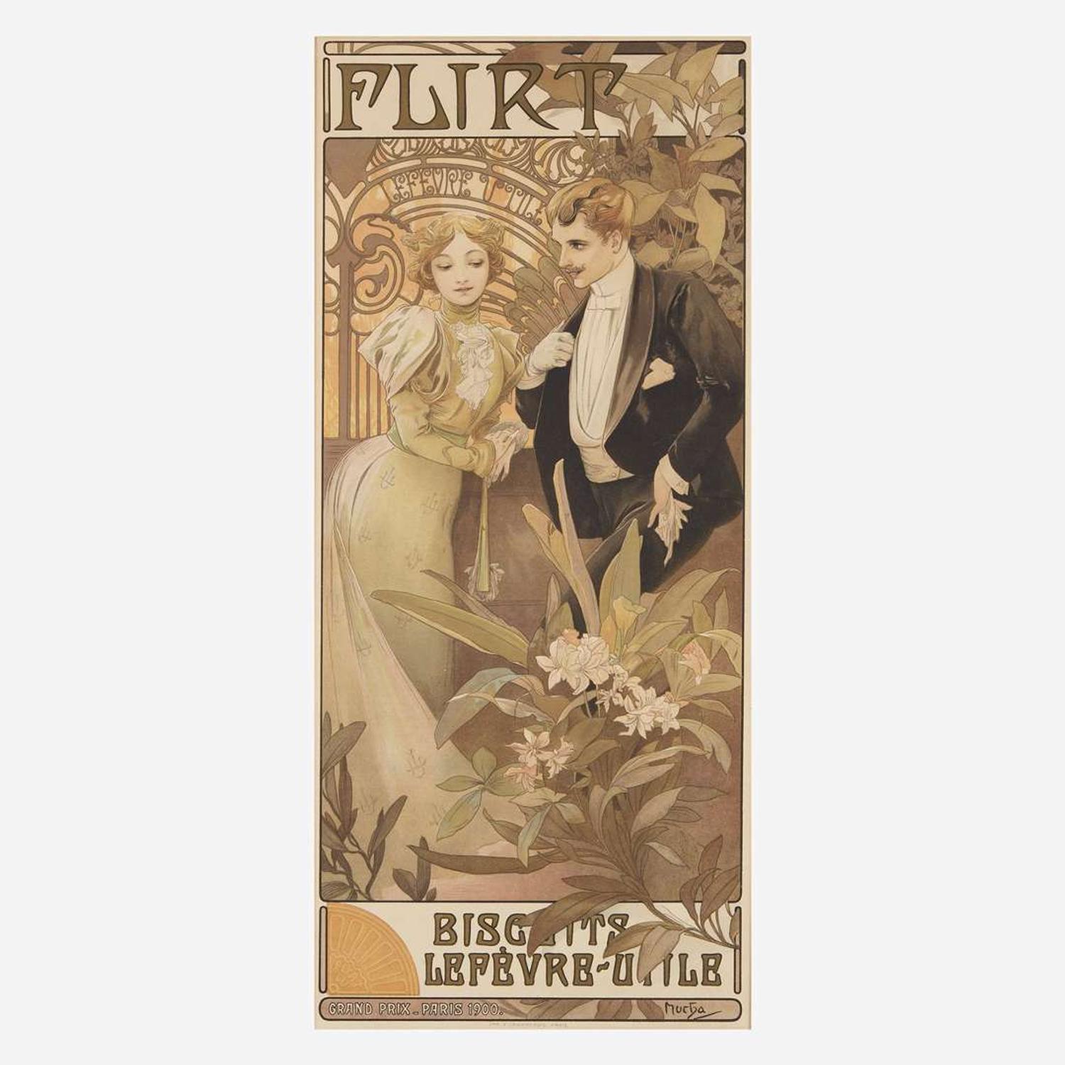 [Posters] Mucha, Alphonso Flirt, Biscuits Lefèvre-Utile
