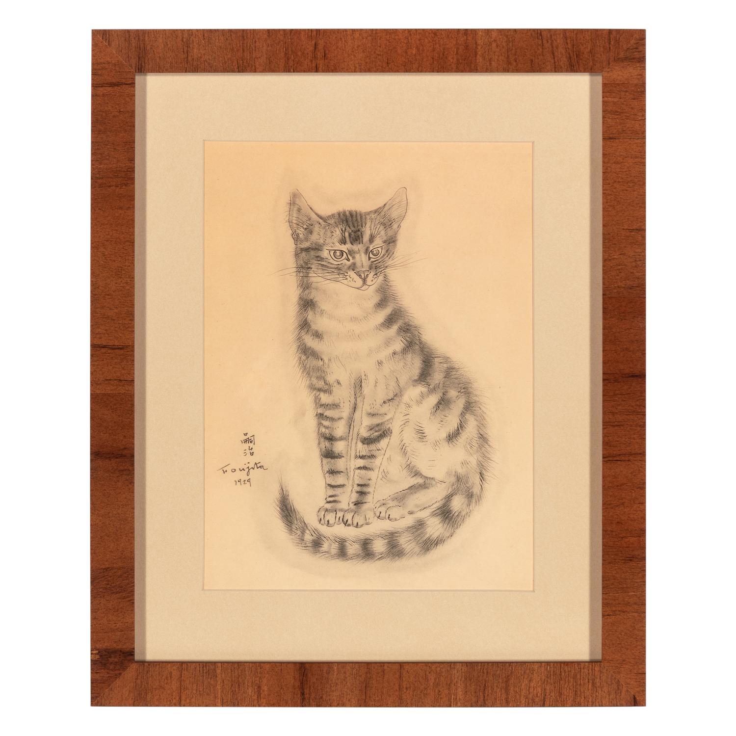 Léonard Tsuguharu Foujita (French/Japanese, 1886-1968) — A pair of prints (from A Book of Cats being Twenty Drawings , 1929)