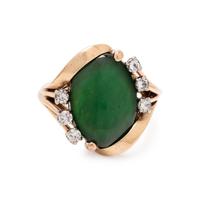 JADE AND DIAMOND RING